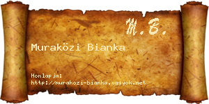 Muraközi Bianka névjegykártya
